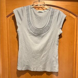 Liz Claiborne Light Blue Short Sleeve Top